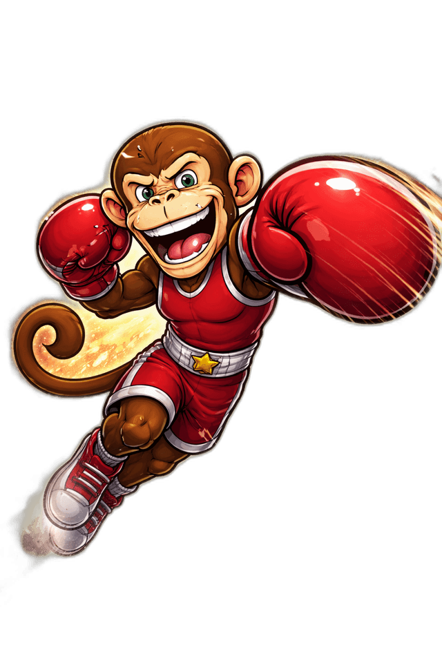 Monkey ready to brawl